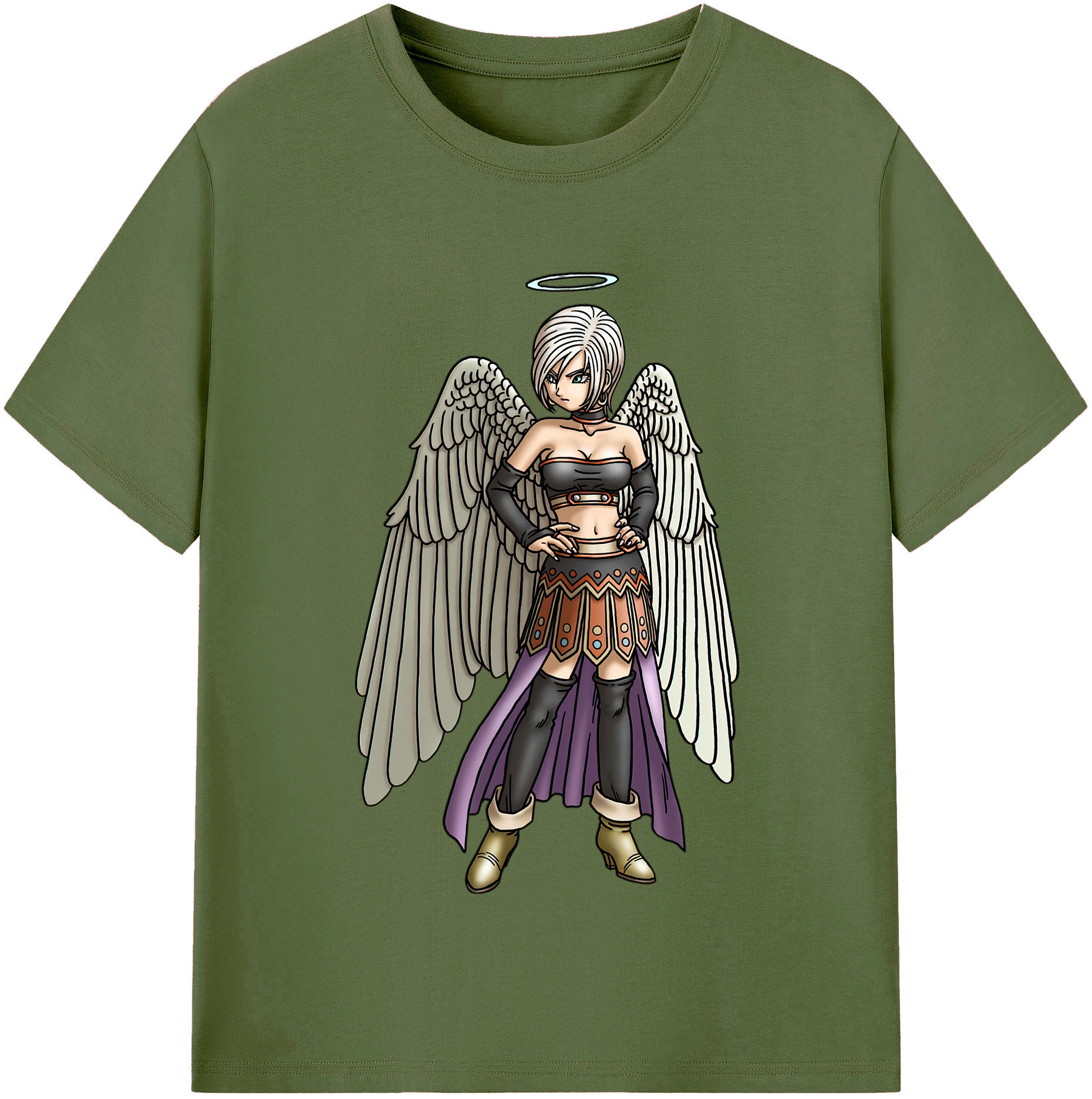 （画像用） ドラゴンクエスト Doragon Kuesuto Dragon Quest 綿100％半袖Tシャツ（フロントプリント）